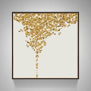 現(xiàn)代簡(jiǎn)約客廳裝飾畫 抽象風(fēng)格臥室床頭掛畫  晶瓷畫 金色年華